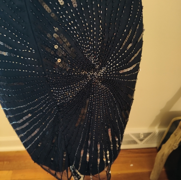 Navy beaded and sequin Dress - Picture 5 of 7